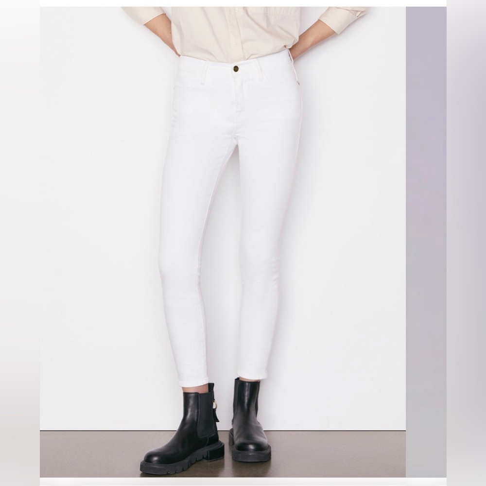 NWT Frame Le High Skinny white jeans